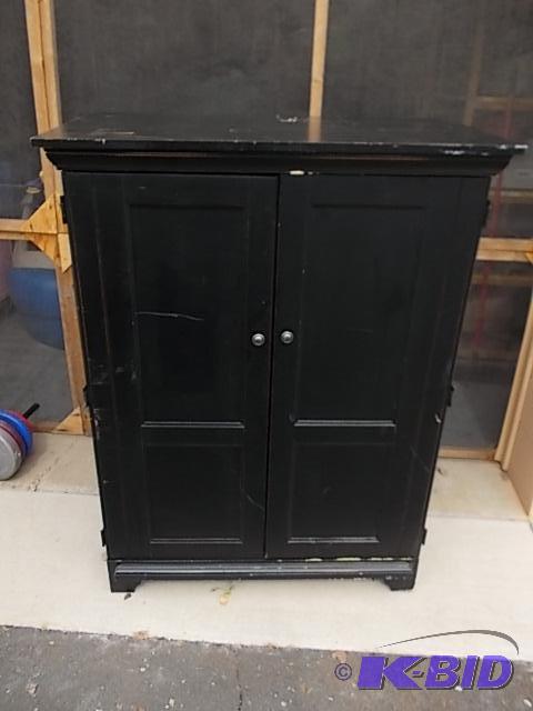 lot 45 image: Black&nbspArmoire&nbsp42 x 23 x 54...