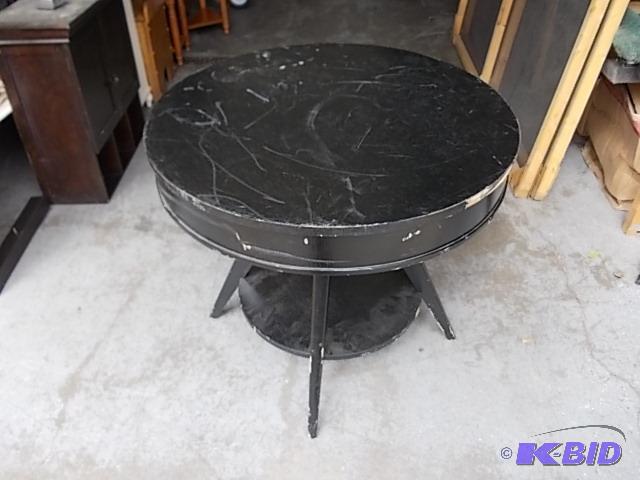 lot 76 image: Round Table With&nbspSingle Drawer 30 Inches...