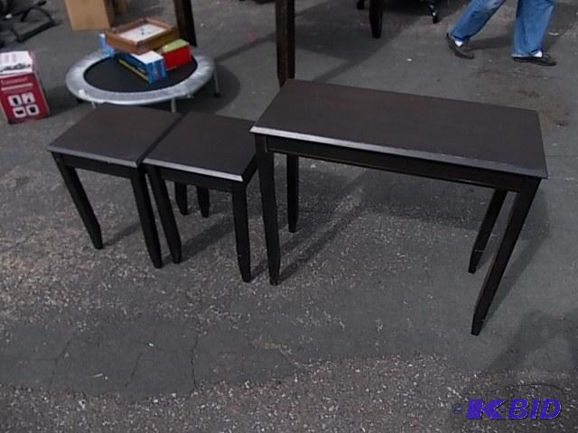 lot 83 image: 2- End Tables, 1- Sofa Table...