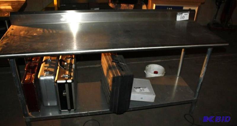 lot 10 image: Stainless Steel Prep Table 2 shelves. 72&quo...
