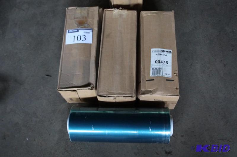 lot 103 image: Box lot of (4) Meat and Produce Plastic Wrap ...