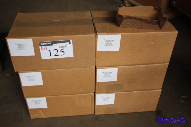 lot 125 image: Box lot of (6) e-go tray bakery trays 7.5x5....