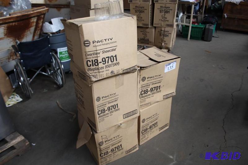 lot 135 image: Box lot of (6) parchment cups....