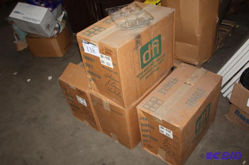 lot 138 image: Box lot of (4) plastic domes....