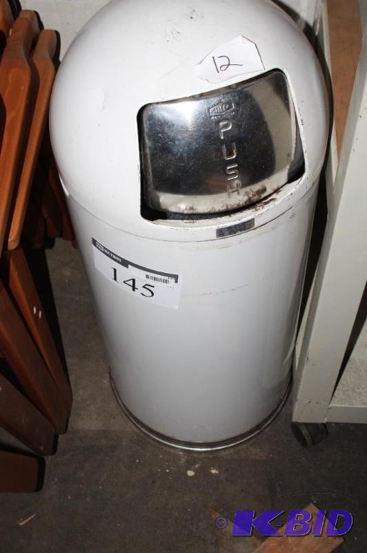 lot 145 image: Torpedo Trash Garbage&nbspTrash can with dom...