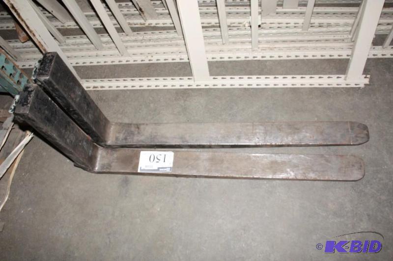 lot 150 image: Lot of (2) forklift forks 21&quotx46"...