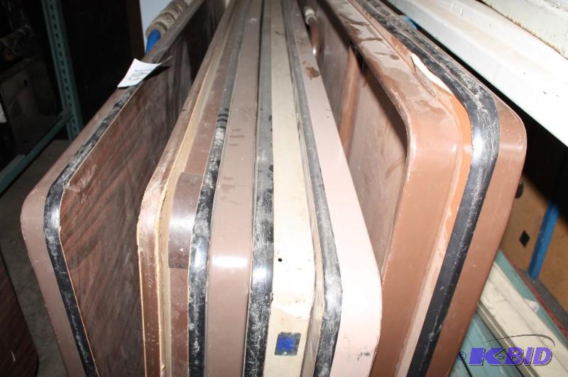 lot 163 image: Lot of (5) folding tables 30&quotx95"...