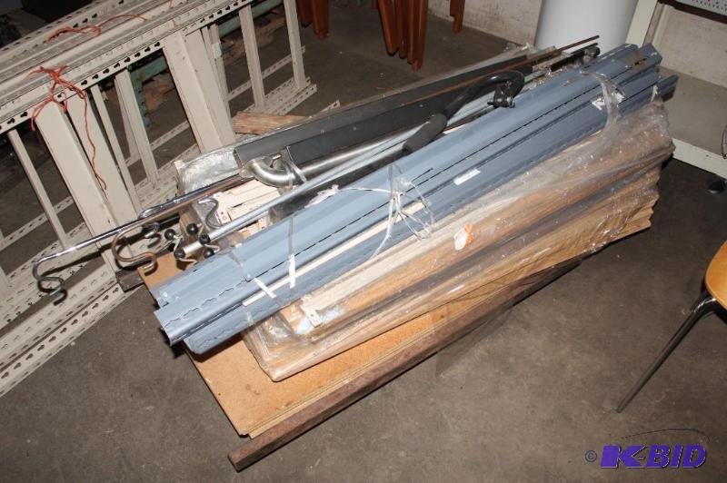 lot 166 image: Lot of disassembled shelving units and displa...