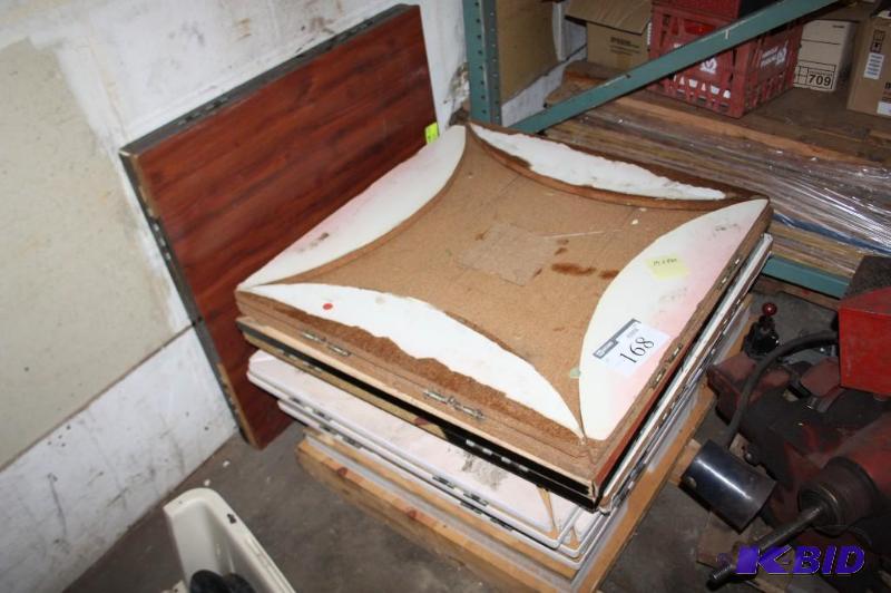 lot 168 image: Lot of (6) table tops wood style finish. 36&...