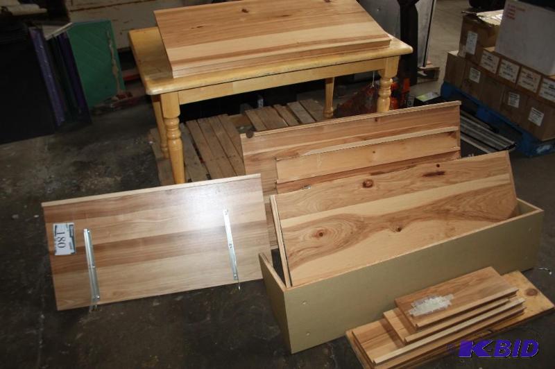 lot 180 image: Lot of (14) wooden shelves with mounts. Vario...