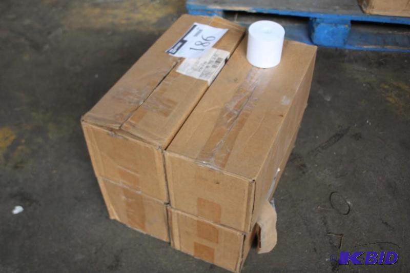 lot 186 image: Box lot of (4) white receipt tape....