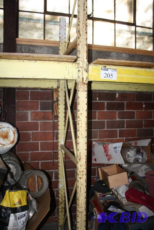 lot 205 image: Heavy duty metal shelf one adjustable shelf....