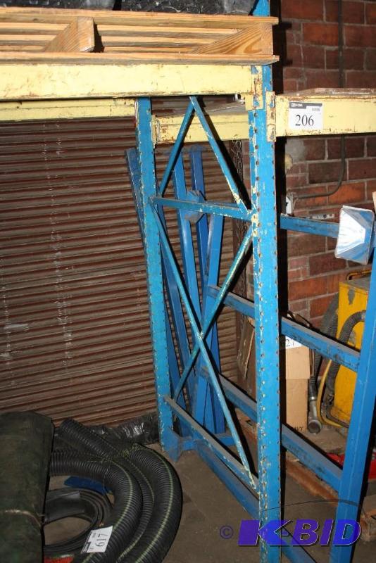 lot 206 image: Heavy duty metal shelf one adjustable shelf....