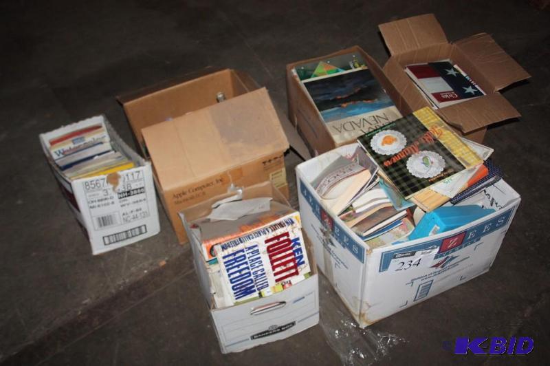 lot 234 image: Box lot of (6) Including Miscellaneous books...