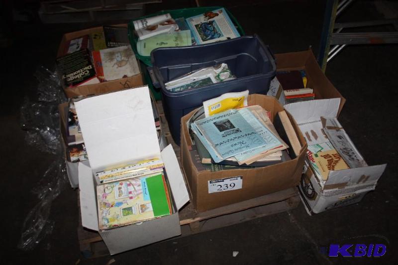 lot 239 image: Box lot of (8) Including Miscellaneous books...