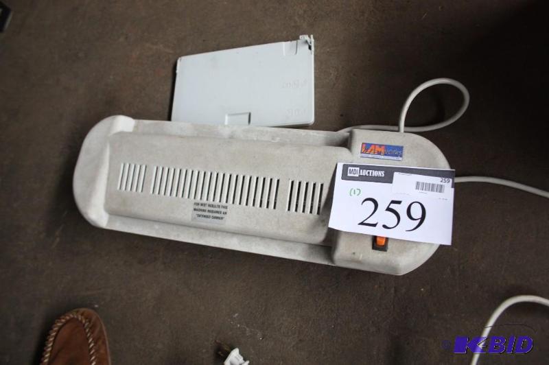 lot 259 image: LamWorks PL 135 pouch laminator sizes up to ...