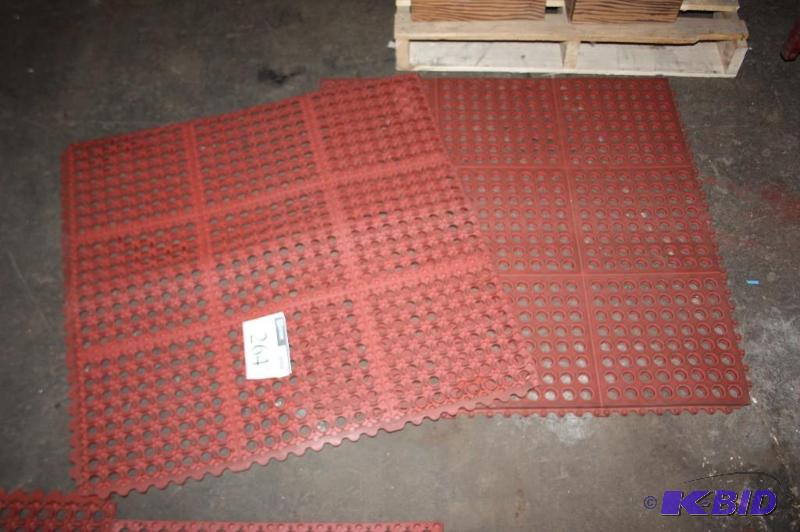 lot 264 image: Lot of (2) rubber mat with slip-grip holes r...