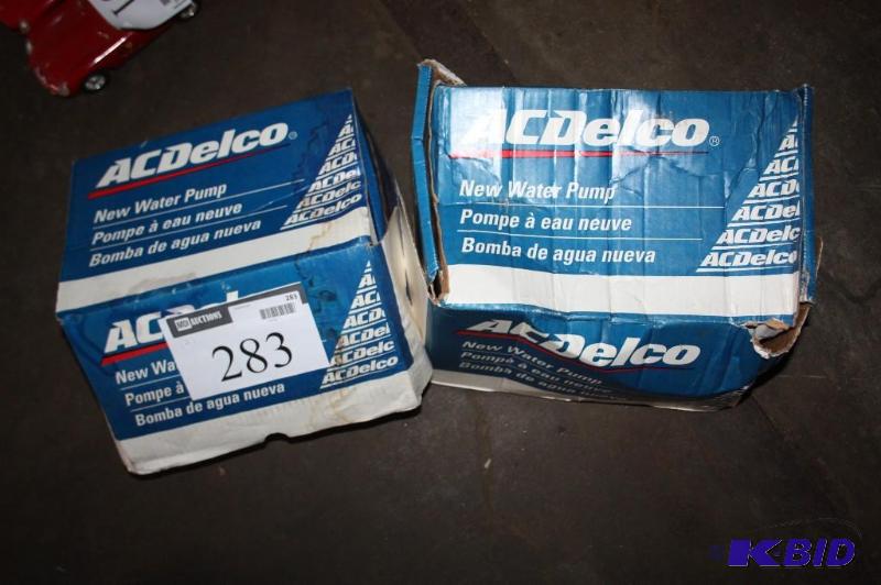 lot 283 image: Box lot of (2) AC Delco New Water Pump in box...