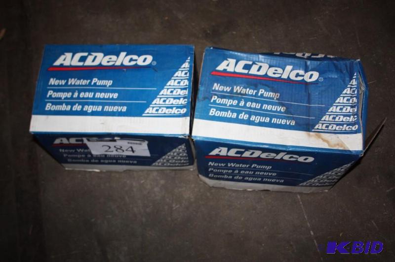 lot 284 image: Box lot of (2) AC Delco New Water Pump in box...