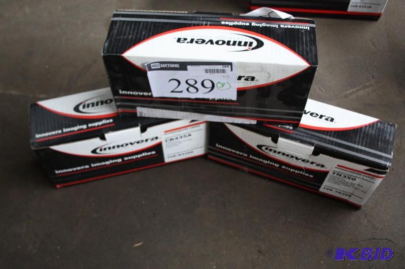 lot 289 image: Box lot of (3) Innovera monochromo laser ink ...