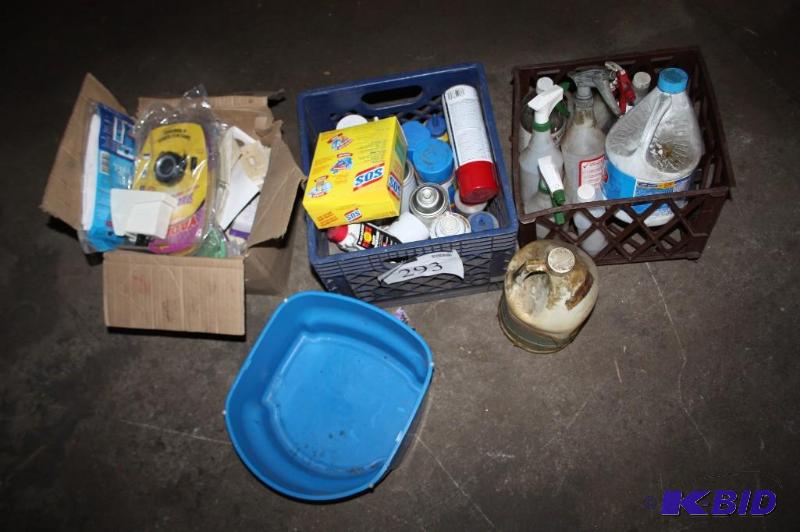 lot 293 image: Lot of (4) containers includes cleaning chem...