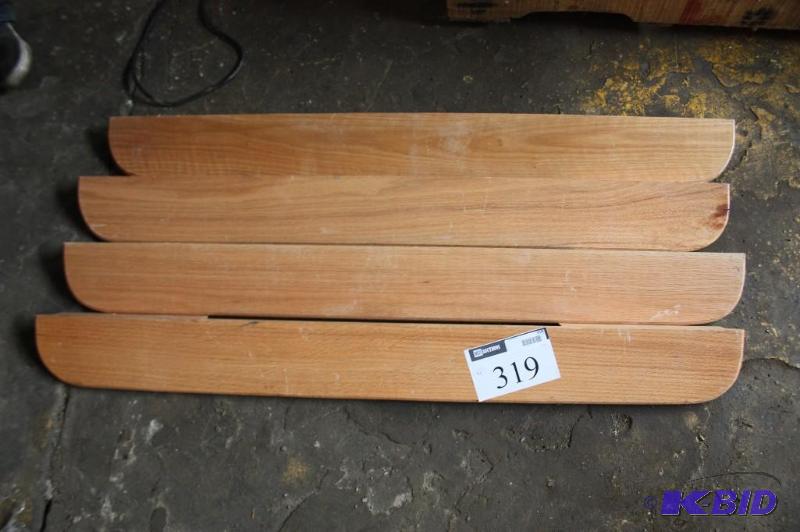 lot 319 image: Lot of (4) Wood Wall Shelves...
