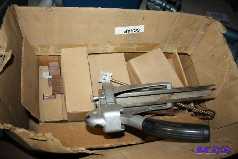 lot 328 image: Heavy-duty metal stapler includes staples an...