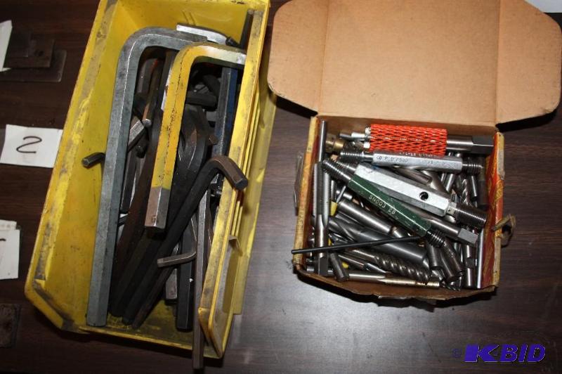 lot 360 image: Lot of (2) containers including hex keys dri...