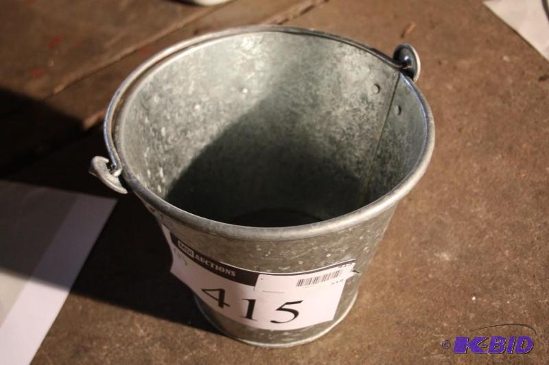 lot 415 image: Metal pail with handle...