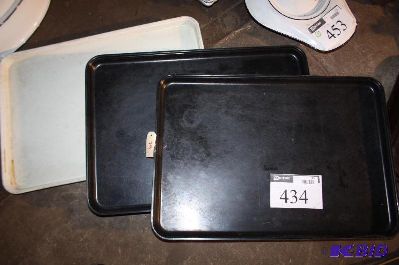 lot 434 image: Lot of (3) plastic trays. 17" x 25 12&q...