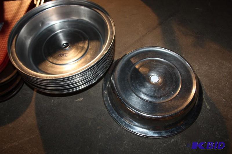 lot 469 image: Lot of (12) stainless steel steamer lids. 11&...