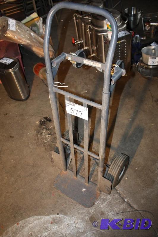 lot 577 image: 2-use dollycart folds metal construction w...