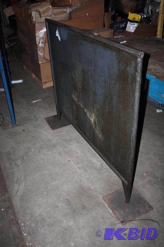 lot 610 image: Metal curtain with large square feet 45"...