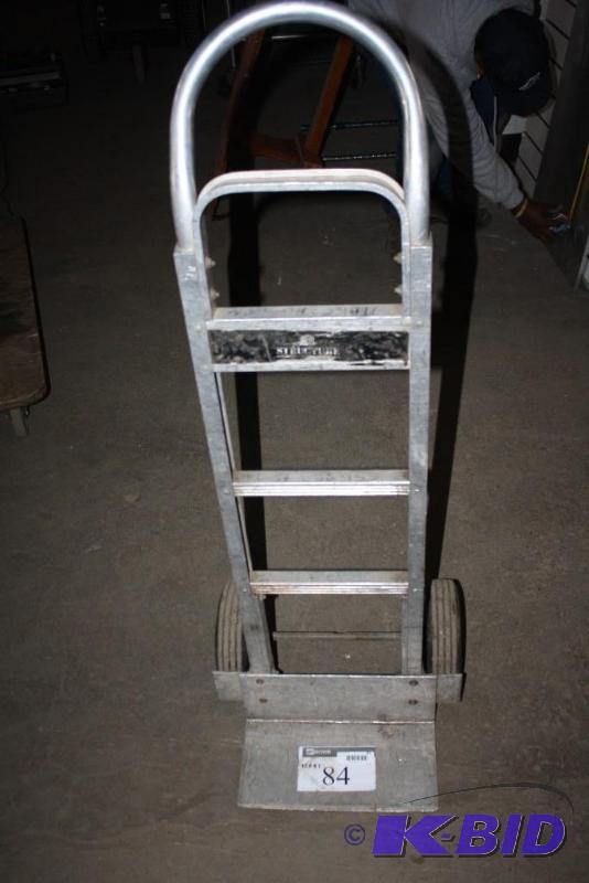 lot 84 image: Reinforced metal dolly with wheels. 12&quotx...