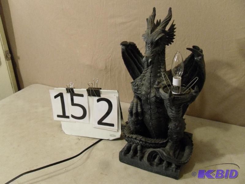 lot 152 image: Unique Dragon Lamp. Measures&nbsp20" Hi...