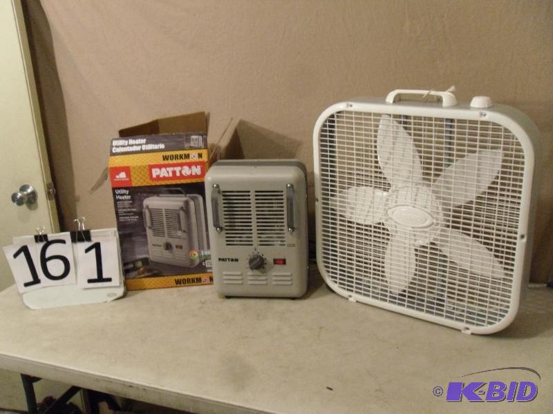 lot 161 image: 3 speed box fan (tested, works, looks near ne...