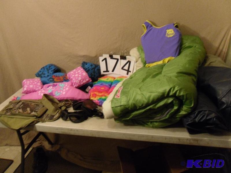 lot 174 image: Coleman Sleeping Bag (needs cleaning), 4 Kids...