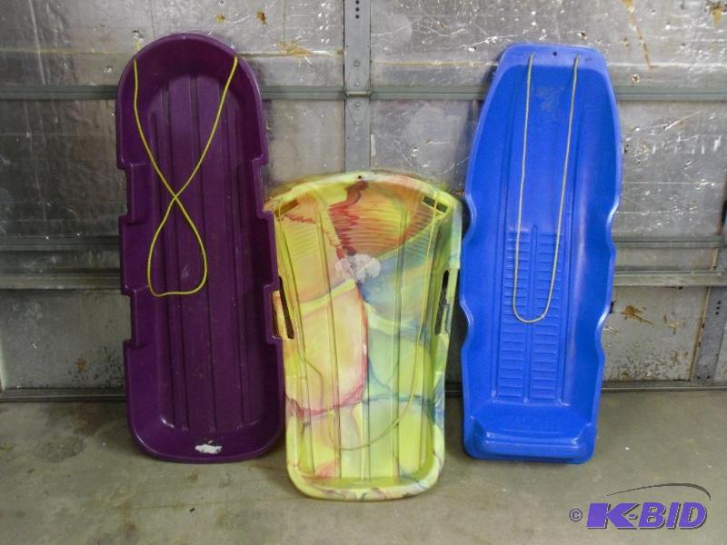 lot 183 image: Lot of 3 Assorted Sleds....