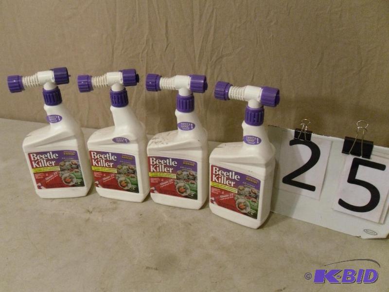 lot 25 image: 4 New Bottles of Bonide Beetle Killer. 32 fl ...