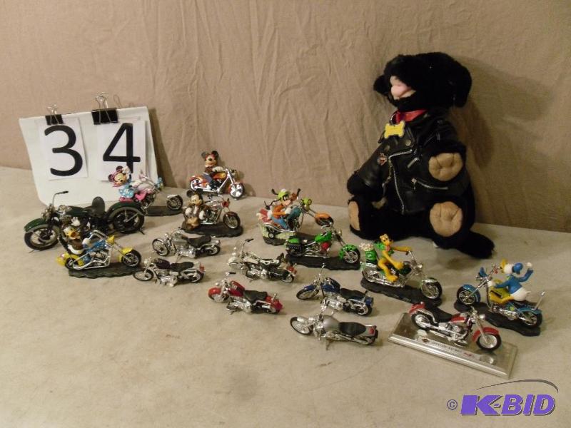 lot 34 image: Harley Davidson Build a Bear Dog, and 16 Asso...