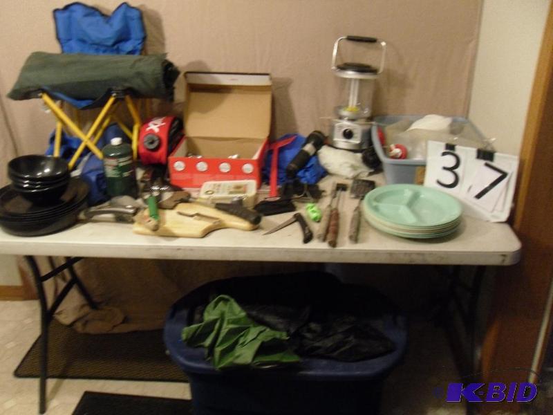 lot 37 image: Camping Utensils, First Aid Kit, Folding File...