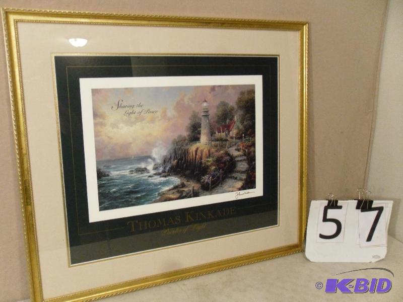 lot 57 image: Large Thomas Kinkade Painter of Light Framed ...