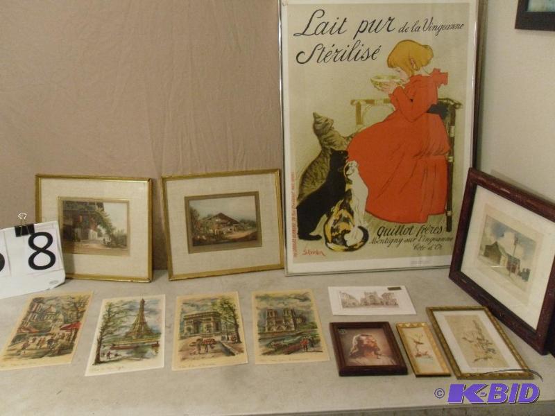 lot 58 image: Lot of Assorted Art. Original Watercolor, Pri...