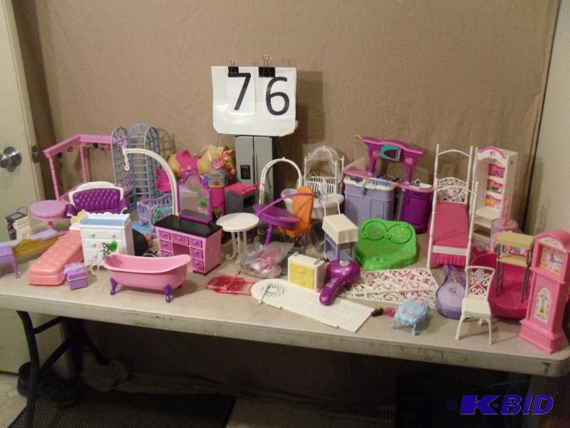 lot 76 image: Large Lot of Barbie Furniture and Accessories...
