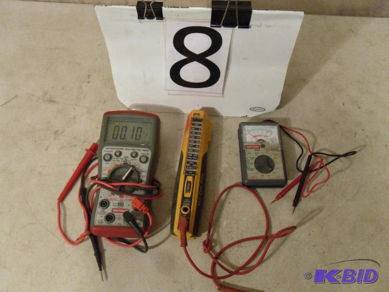 lot 8 image: Lot of Assorted Electrical Meters. 2 Craftsma...