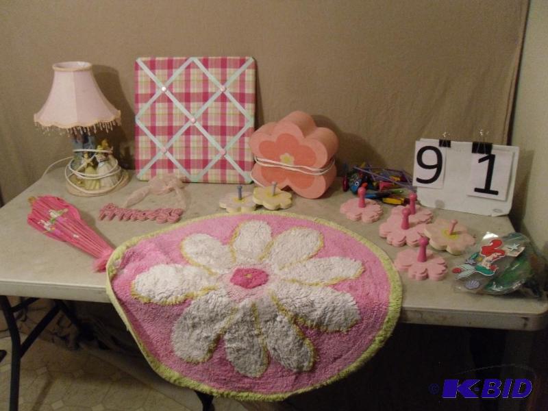 lot 91 image: Decor Items for a Little Girls Room. Princess...