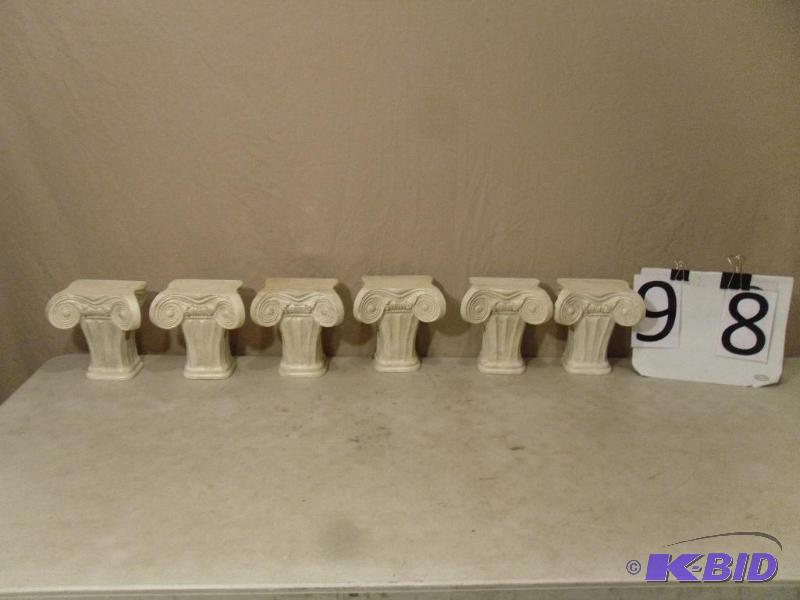lot 98 image: 6 Beautiful Curtain Rod Holders. Very nice C...