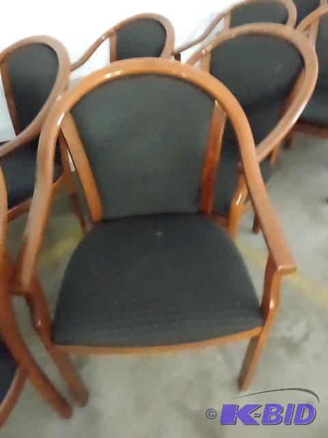 4 matching wood framed side chairs...