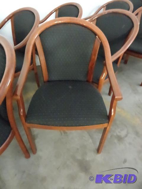 4 matching wood framed side chairs...