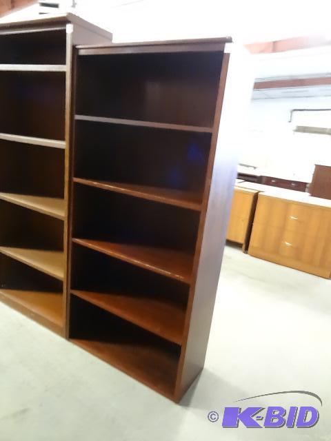 Wood book case with 4 adjustable shelves. 36 ...